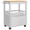 VidaXL vidaXL Kitchen Trolley FLORO White 72.5 x 45 x 80 cm Solid Pine Wood 5