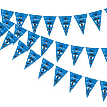Father’s Day Bunting Banner for Father's Day Decorations, 32.8ft 20 Flags Best Dad Ever Blue Triangle Flags Banner, Pre-Threaded Weatherproof Buntin