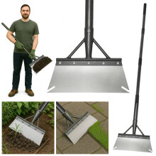 Pelle & Sol Garden Shovel & Moss Remover Tool w/Pole - Heavy Duty Shovel Gardening, Floor Scraper, Weed Scraper - Manual Weeding, Garden Tools & Equi