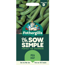 Fothergill's Oh Sow Simple, Pea Snap Vegetable Seeds, Sow: Mar–Jun, Green