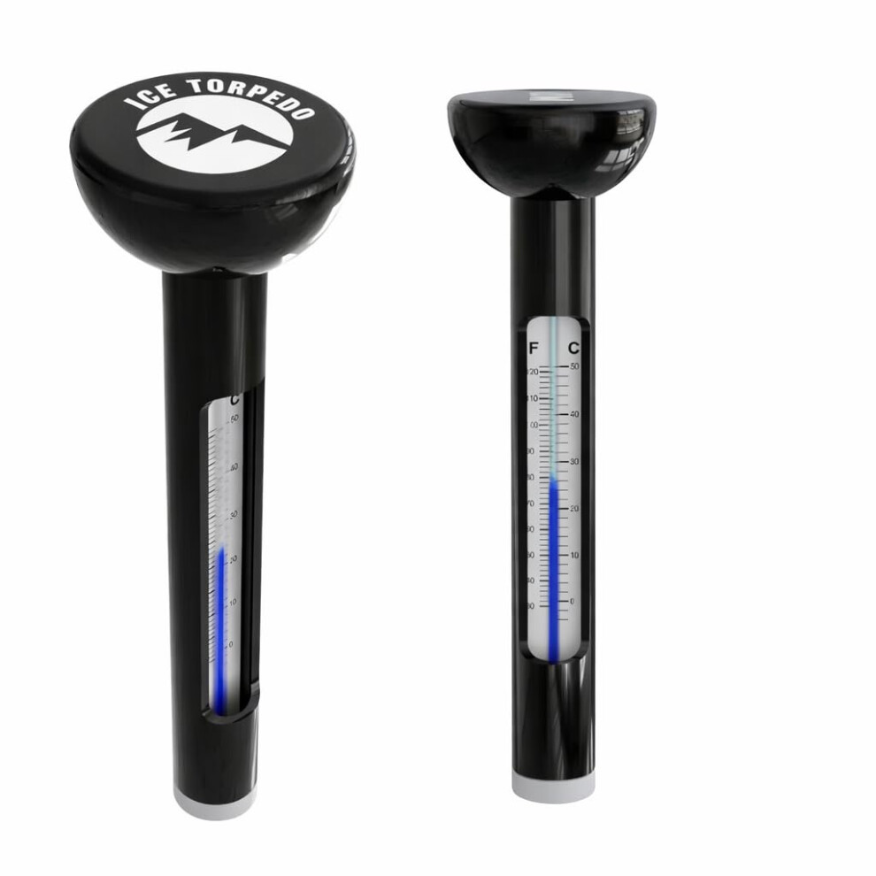 Ice Torpedo Ice Bath Thermometer Easy To Read Floating Temperature Gauge- Clear