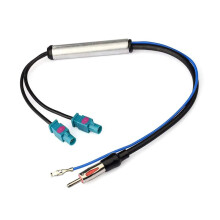Autoradio-Antennenadapter für , Adapter AM/FM-Audiokabel, Dual Fakra-Din-Antennensignalverstärker-Konverteradapter