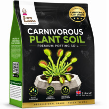 Grow Buddha Carnivorous Soil - Natural Indoor Carnivorous Plant Potting Mix Comp