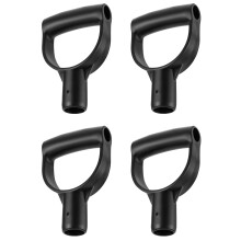 QWORK Schep D Grip Handvat, 4 Pack 1-1/8" Binnen Diameter PVC D Vorm Grip Schep Handvat Vervanging voor Graaf- en Harkgereedschap