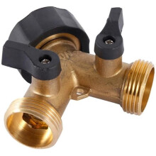 Raccord en Y pour robinet double de machine Ă laver, adaptateur de tuyau Ă 2 voies pour tuyaux d'alimentation de 3/4 pouce, raccord en laiton