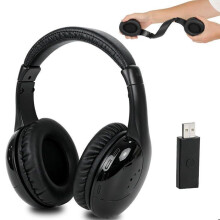Kabellose TV-Kopfhörer für Senioren, 2,4-GHz-USB-Adapter, wiederaufladbar, Plug & Play, komfortabler Hörkomfort, einfache Einrichtung