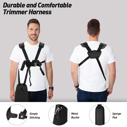 SUNMON Strimmer Harness - Harness for a Strimmer with Shoulder Harness Strap Pad 2