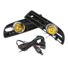 FrontstoßStange Grill Nebelscheinwerfer für Bora MK4 1998-2004 mit LED Nebelscheinwerfer Tagfahrlicht Gelb