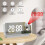 (White) Rotating LED digital projection alarm clock USB electronic ceiling projector alarm clock bedside table clock 2