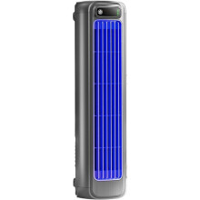 Draagbare torenventilator, 3 instelbare snelheden, USB oplaadbaar, 3D-luchtcirculatie, grijs, stille koeling voor thuis en op kantoor