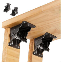 Lot de 2 supports pliables, charnières autobloquantes pour pieds de meubles pliants, quincaillerie robuste pour articulations pliables