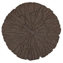18" Large Round Garden Stepping Stone Recycled Cracked Log Rubber Steps Hard Wearing Outdoor Stepping Stones Scroll - (Earth, Dia.46cm, Set of 2)