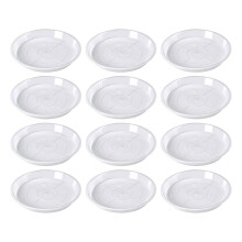 Paquete de 30 Bandejas de Goteo para Plantas de 14 cm, Bandejas Transparentes para Macetas, Platillos para Plantas Repelentes Al Agua para Jardines