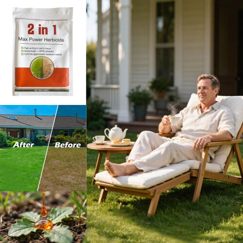 2 in 1 Max Power Herbicide, Fast-Acting Weed Killer, Action Powerful Concentrate 1