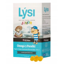 Lysi Junior Omega 3 Perełki O Smaku Gumy Balonowej 60 sztuk