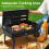 Outopee Portable Charcoal BBQ Grill, Foldable Barbecue Grill with Tool Hooks, St 5
