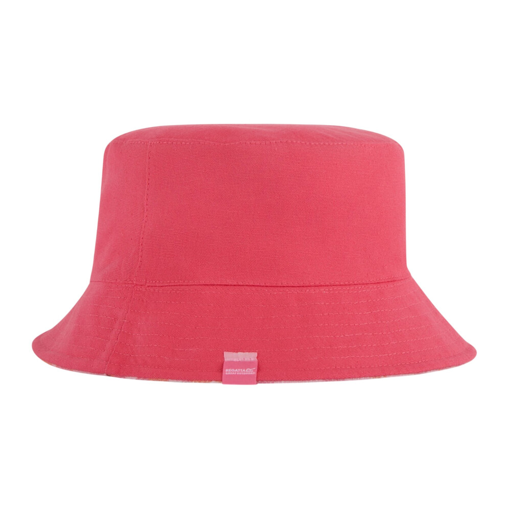 Regatta (7-10 Years, Pink Lemonade) Childrens/Kids Flip Up Bucket Hat