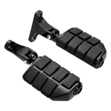 Schwarzes Montageset für Beifahrer-Fußrasten Hinten für Electra Street Glide