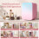ELECWISH Pink 4L Mini Fridge Portable Table Top Cooler Warmer 5