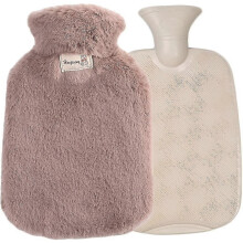 Bouillotte avec housse douce et moelleuse, en caoutchouc naturel, amovible, soulage la douleur, conserve la chaleur