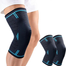 Adjustable Elastic Knee Brace, 2 Pieces, Patellar Ligament Support, Breathable Unisex for Sports