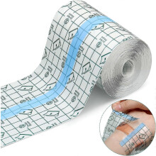 Pansement adhésif transparent et imperméable, 10 m x 12 cm, ruban extensible et découpable pour la protection de la peau après tatouage