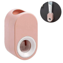 Distributeur automatique de dentifrice, dosage sans contact, matériau PP, couleur rose cerise, pour salle de bain
