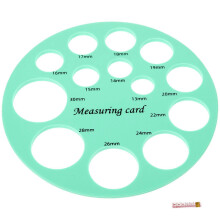 Outil de mesure de mamelon en silicone, carte de mesure de mamelon ronde verte pour le choix de la bride du tire-lait