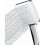 Square Handheld Shower Head with One-Hand Control, 6 Spray Modes, Chrome Finish 1