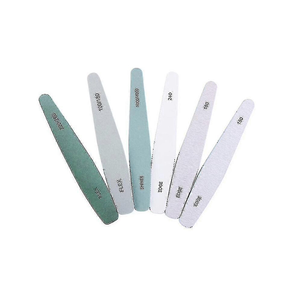 6pcs Nail Buffer Blocks, Sandpaper Sponge Nail Files for Manicure Pedicure, Fingernail Toenail Natural Acrylic False Nails Polishing