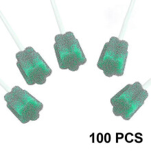Esponjas estéreis para cuidados orais, formato de ameixa, 95 mm de comprimento, 100 unidades, para limpeza oral diária