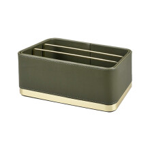 Boîte de rangement en cuir PU, étagère métallique amovible, organiseur de bureau pour entrée, chambre, salon, bureau, dortoir, ferme
