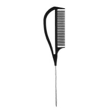 Puntkam, 527 Zwarte Editie, ABS-metaal, hittebestendig en chemicaliënbestendig, voor kappers, barbiers en styling, 26,3 x 5,5 cm