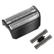 Rasiererkopf Ersatz, Folie und Klinge mit Rahmen, kompatibel mit Braun3 Serie40007000 Serie, Kunststoff Metall Schwarz Silber