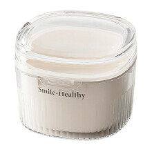 Braces Cleaning Box, Foodgrade Material, Transparent Design with Drainage Holes, Portable Storage for Dentures and Orthodontic Cleaning Tools