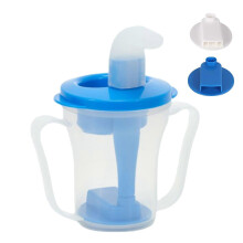 Dysphagia Cup with Adjustable Flow for Controlled Hydration, Tilt Function, Spill-Resistant Silicone Nozzle