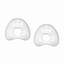 Vervangend neuskussentje voor ResMed AirFit N20 masker (medium), compatibel met het ResMed AirFit N20 masker, 2 stuks, transparant siliconen.