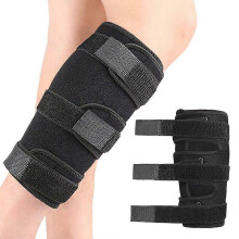 Adjustable Calf Lymphedema Compression Wrap for Big Swollen Lower Leg, 6 Cross Straps, Tall-L