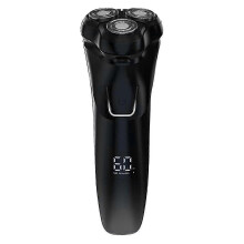 Puruxe Herren-Elektrorasierer 4D mit Rotationsfunktion, LCD-Display, IPX6 wasserdicht, ausklappbarem Trimmer, USB-Aufladung