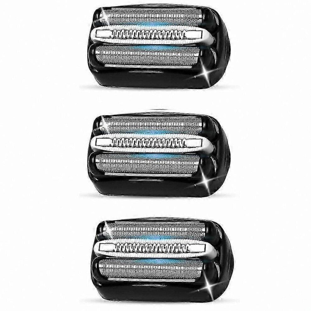 3 Pack Replacement Heads Compatible with Braun Series 3 Shavers 3040s 3080s 370cc 3070cc 3000s 3010 3090cc