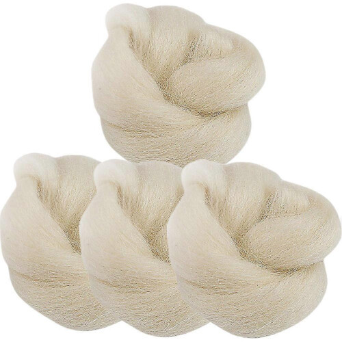 Anti-Wear Toe Separators, Wool Toe Splitters for Protecting, 4Pcs, White