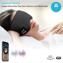Schlafmaske mit Stereolautsprecher für Reisen mit verstellbarem, waschbarem Design und drahtloser Konnektivität
