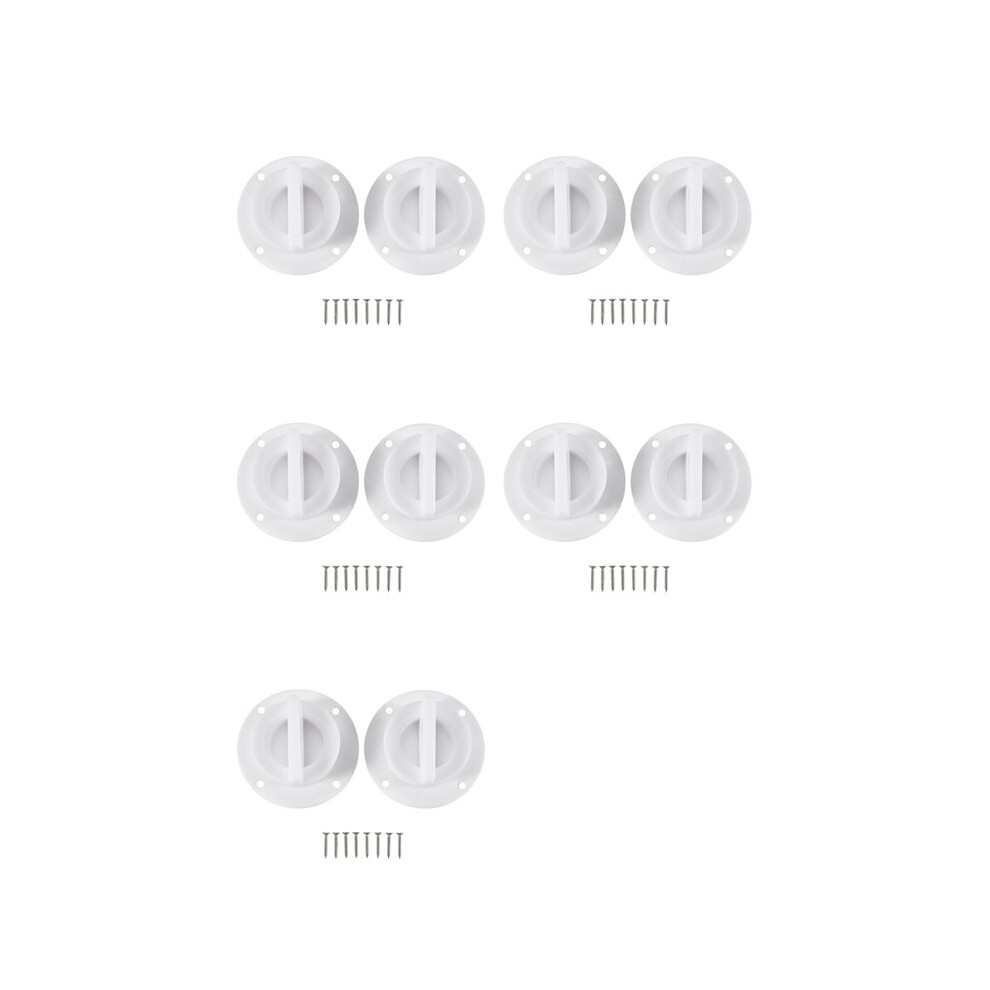 10X Universal Nylon Marine Boat Transom Deck Mount Drain Scupper Valve Screw Cap Bung Stopper Accessories White 6031772845715