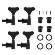 2 + 2 CléS D'Accordage de Guitare Basse ScelléEs 2R2L Accordeurs de TêTe de Machine pour Basse de PréCision et Basse de Jazz, Noir