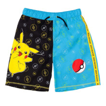 (9-10 Years, Black/Blue) Pokemon Boys Pikachu Pokeball Swim Shorts