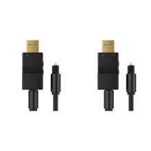 2X USB Optical Audio Transmitter Low Latency Stereo Dual Stream Multi-Point Wireless Adapter for TV PC PS4/3