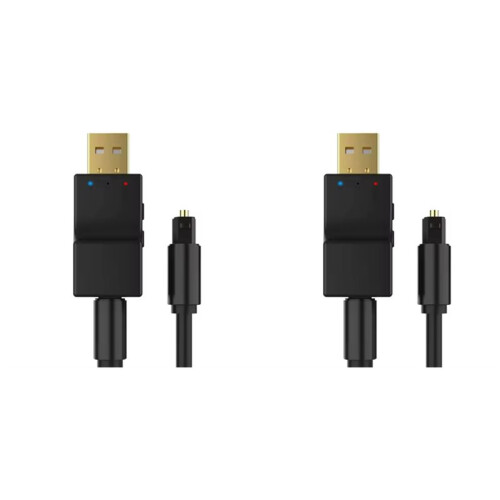 2X USB Optical  Audio Transmitter Low Latency Stereo Dual Stream Multi-Point Wireless Adapter for TV PC PS4/3