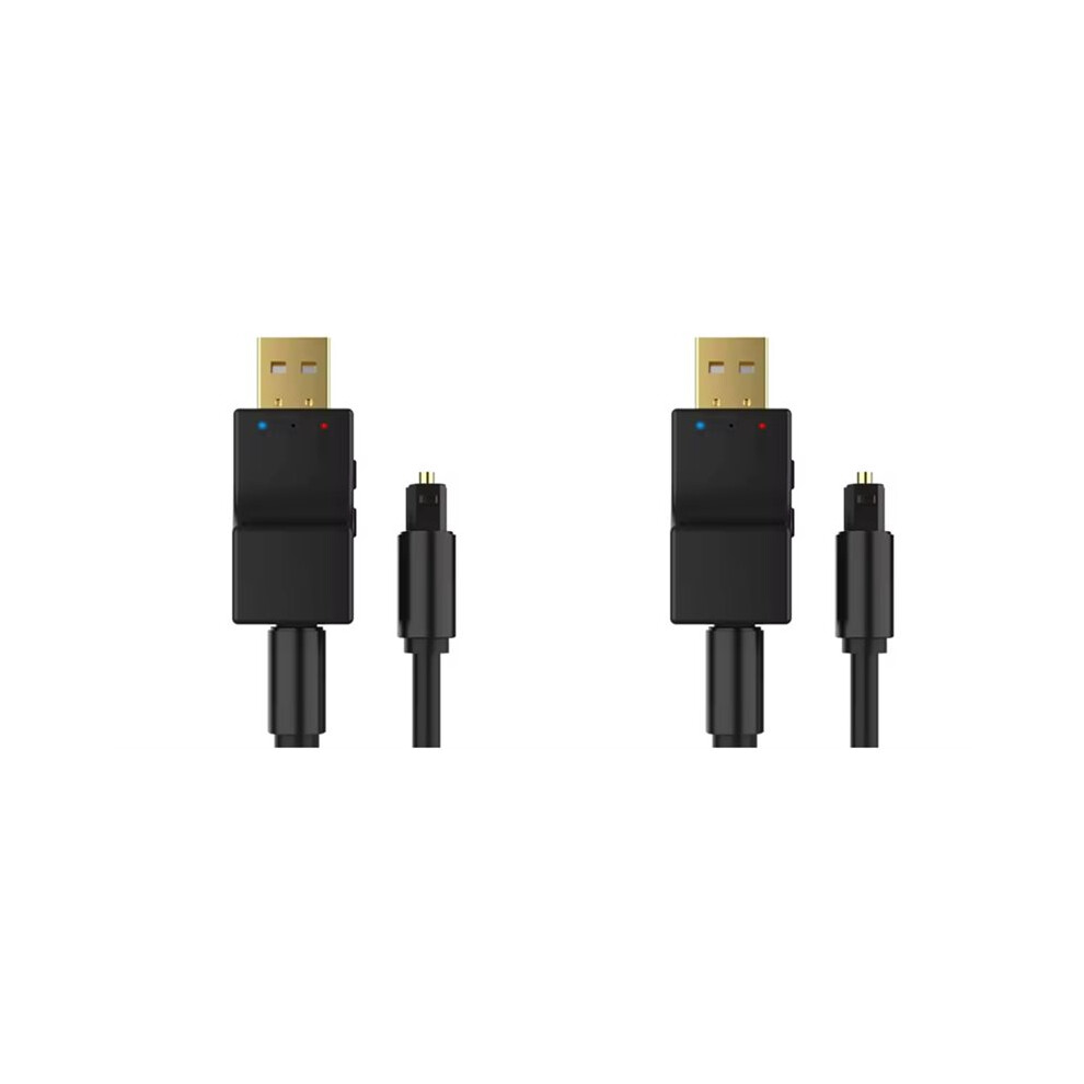 Photos - Cable (video, audio, USB) 2X USB Optical Audio Transmitter Low Latency Stereo Dual Stream Multi-Point Wireless Adapter for TV PC PS4/3