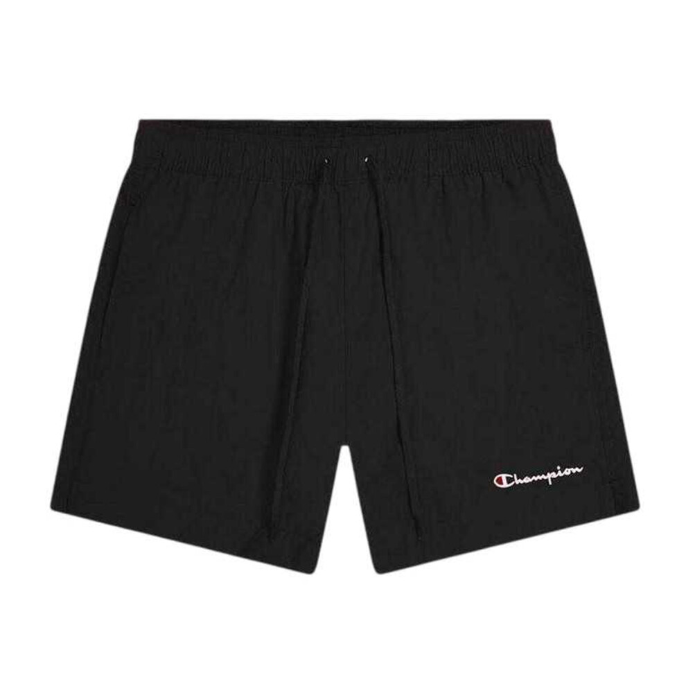 Champion (S, Black) Mens Plain Swim Shorts