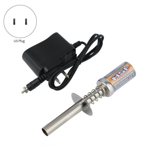 2X for 80141 HSP Glow Plug  Igniter AC Charger Ignition for Gas Nitro Engine Power 1/10 1/8,US Plug 2